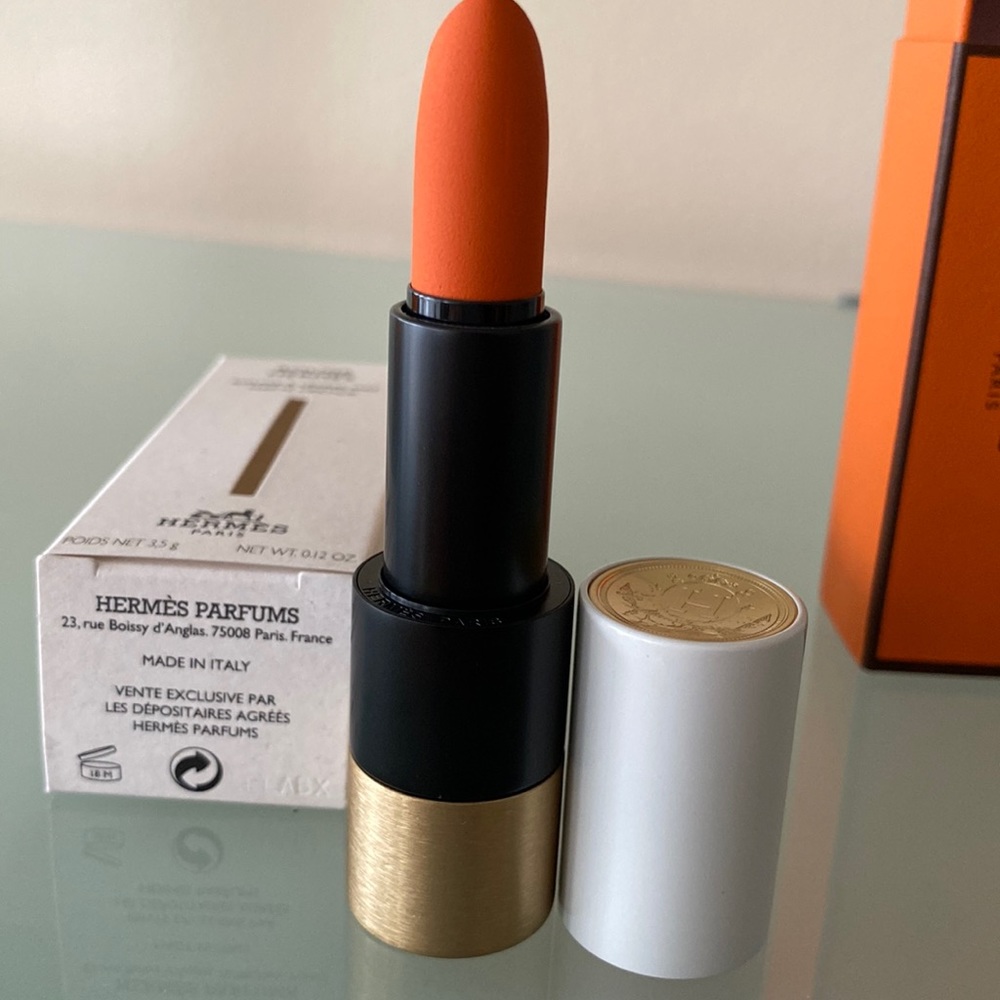 NIB Auth HERMÈS Rouge Hermès, Matte lipstick ORANGE BOITE 33 Made in ITA… - Picture 4 of 11